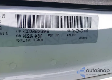 2019 Chrysler 300 300S Awd из США, поврежденный, VIN 2C3CCAGG3KH586466